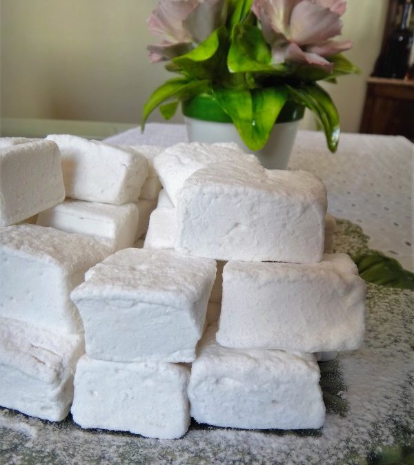 Marshmallows em quadrados