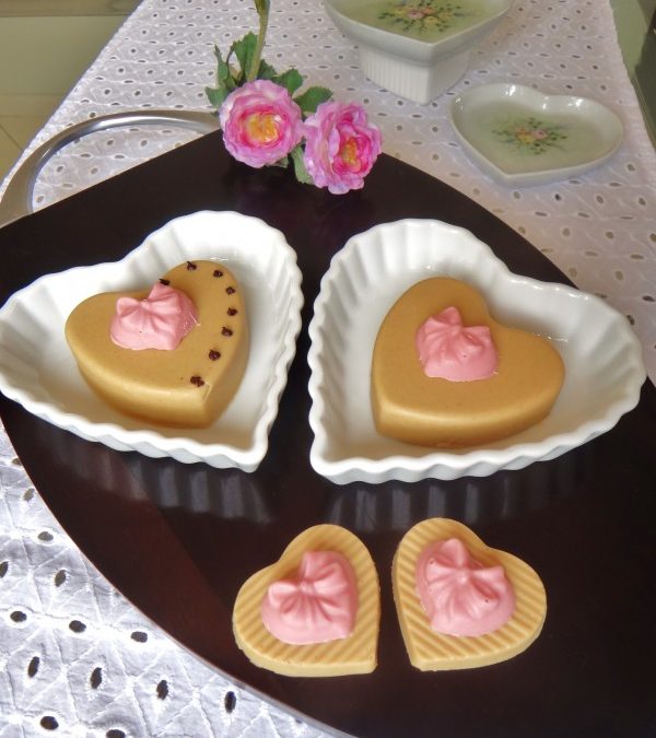 Fudge de creme de amendoim (corações para o “Valentine’s Day”)